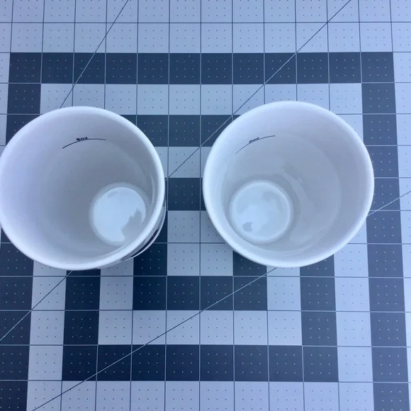 Starbucks Copper Band Tumbler Mug Ceramic 2012 White 10 Oz Mermaid Logo Cups - Picture 8 of 9